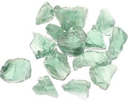 Decoratief Zand Grind - Aquarium Bodem Ornamenten - Aquarium Landschap Creëren - Natuurlijke Glasstenen - 3-5 cm Stenen - Groen