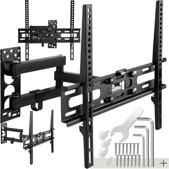 TV-muurbeugel Laag Profiel – Kantelbaar En Draaibaar, VESA 22-55 Inch, Belastbaar Tot 35 Kg, Diefstalbeveiliging, Arm 49 Tot 503 Mm 5 miniatura