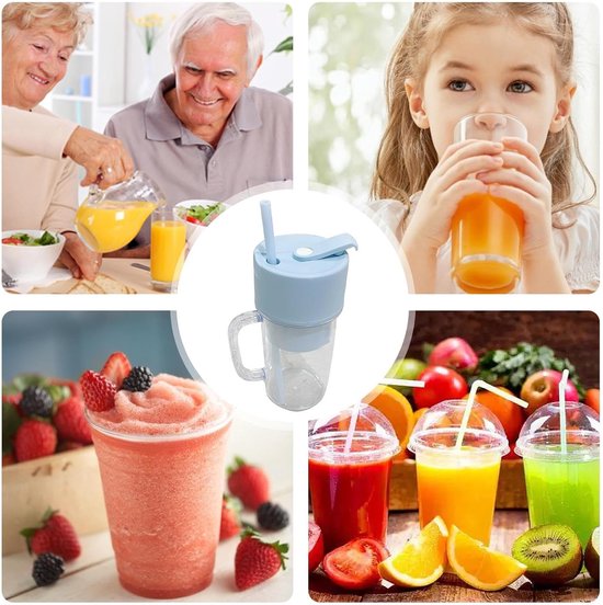 Draagbare Blender - Persoonlijke Mixer - Smoothie Sap - Oplaadbaar Krachtig - 400 ml Inhoud - Blauw — afbeelding 3
