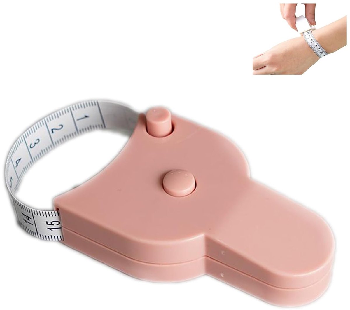 Lichaamsmeetlint - Meetlint - Lichaamsmeting Fitness - Automatisch oprolbaar - 150cm - Rood