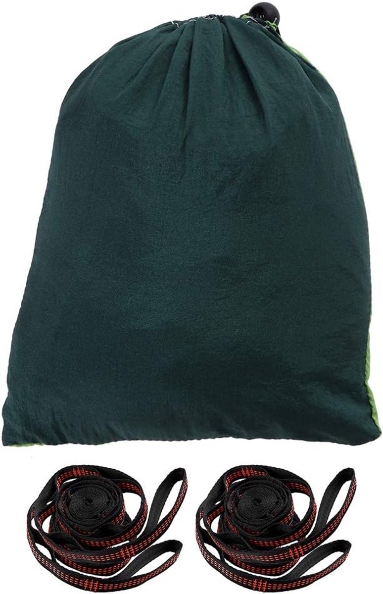 Draagbare Hangmat - Reis Hangmat - Kamperen Ontspanning - 200kg Draagkracht - 275x140 cm - Groen Fruit