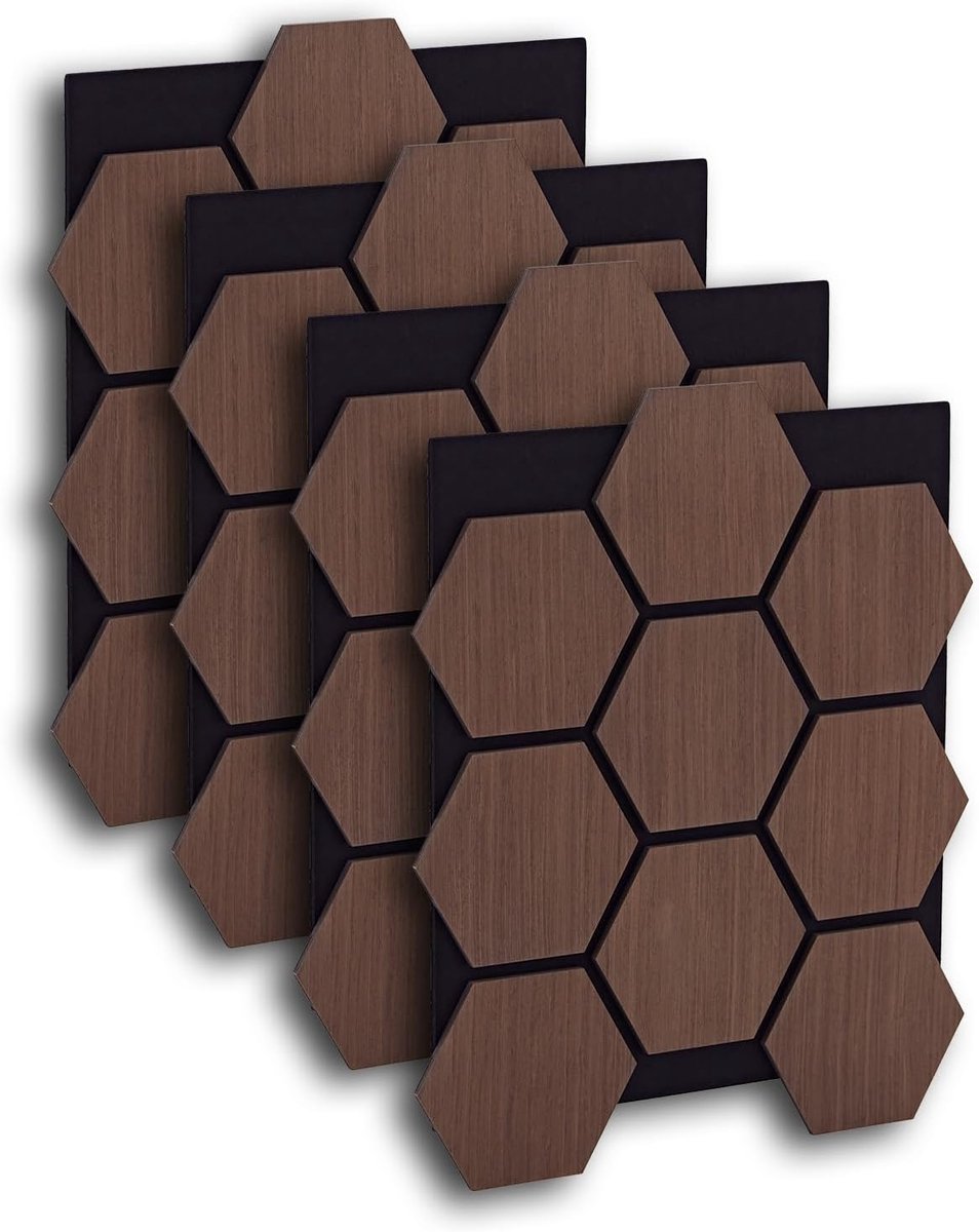 Akoestische Houten Panelen - Geluidsisolatie Wandpanelen - Ruimteverbetering - Modulair Ze