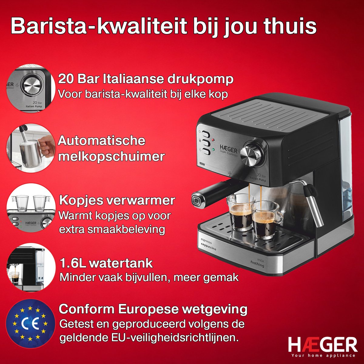 Sanbo Group CM-85B Espressomachine 20 Bar - afbeelding 2