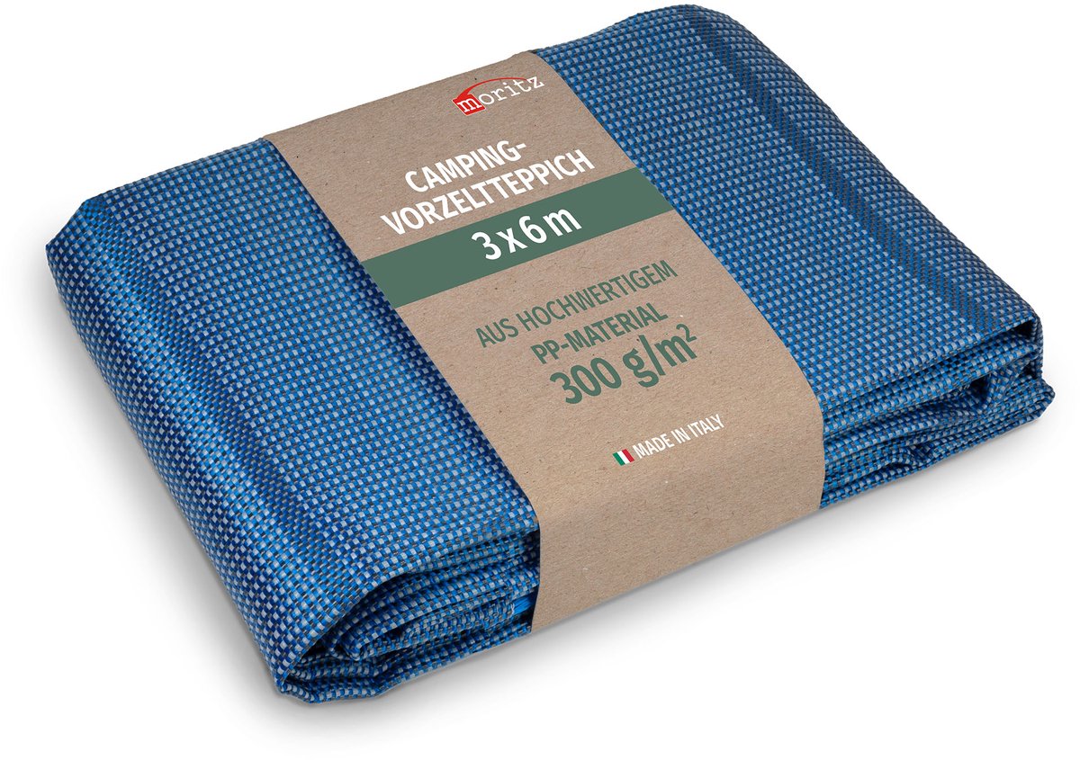 Vorzeltteppich lichtblauw 300x600 cm campingtapijt ademend waterafstotend