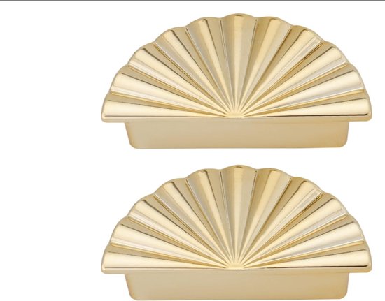 2 poignées de meuble, poignées en alliage pièce de rechange 64 mm poignée de tasse poignées de tiroir adaptées pour commode meuble armoire porte de cuisine, or