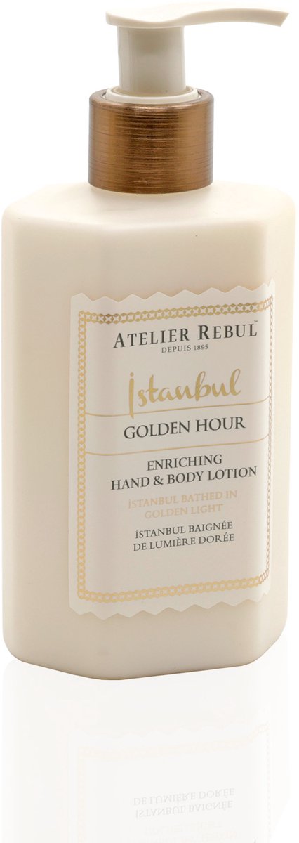 Atelier Rebul Istanbul Golden Hour - Hand & Body Lotion (250ml) - Natuurlijk - Oriëntaalse & Gourmand Geur - Hydraterend - Voor Alle Huidtypes