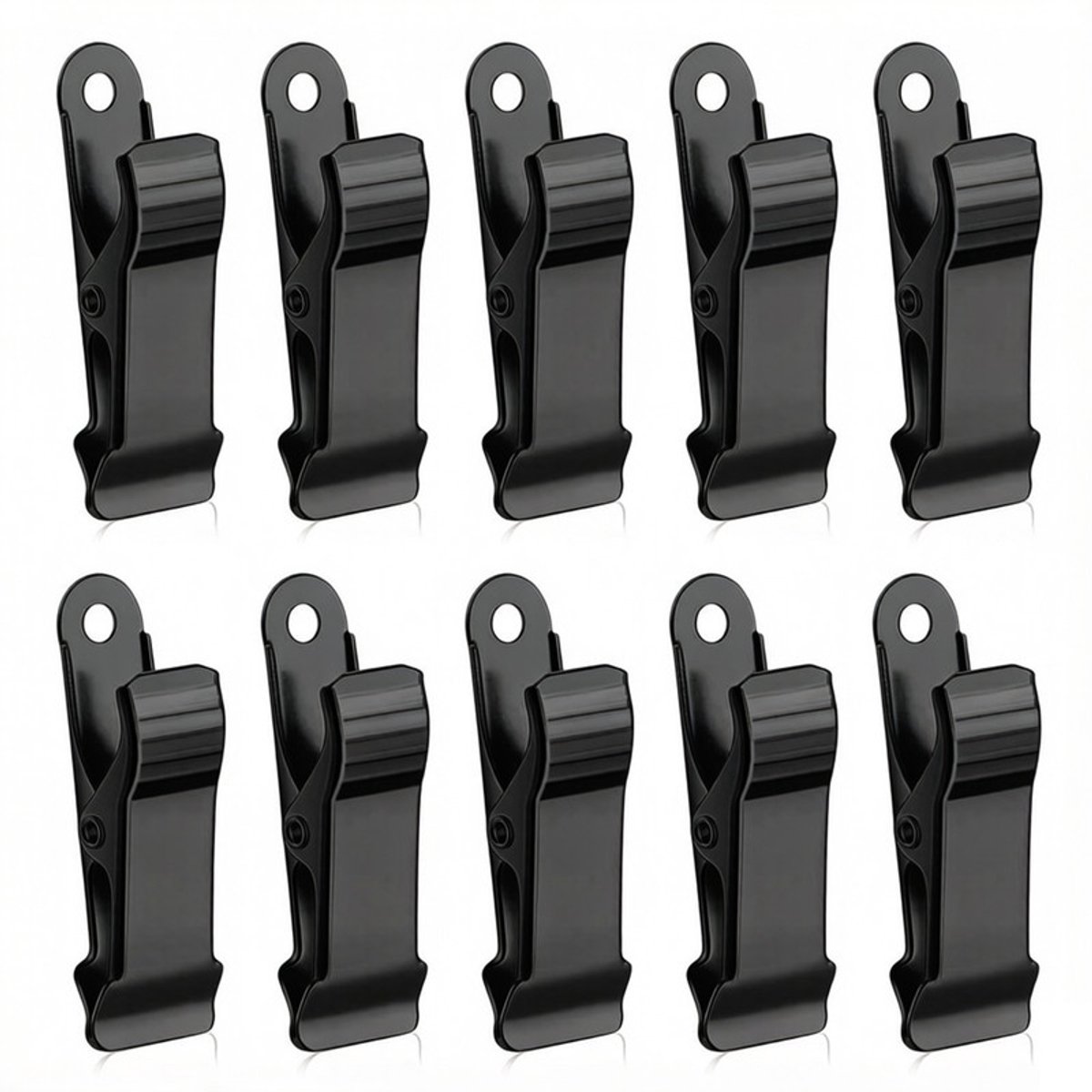 Metalen miniclips - Mini-veerclips - Verpakking van 10 stuks - Zwart