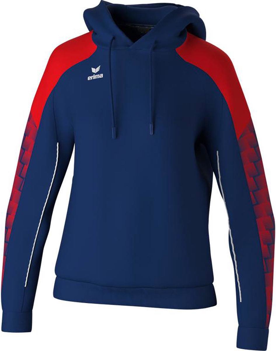 Erima Evo Star Sweatshirt Met Capuchon Dames - Marine / Rood | Maat: 40