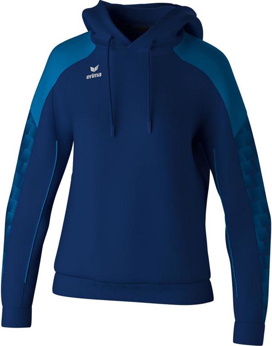 Erima Evo Star Sweatshirt Met Capuchon Dames - Marine / Mykonos | Maat: 36