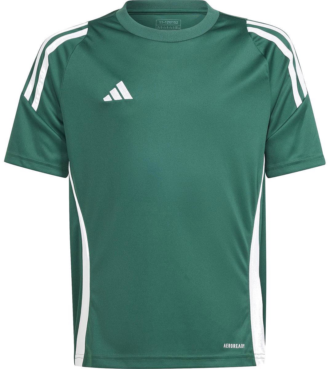 Adidas Tiro 24 T-Shirt Kinderen - Donkergroen / Wit | Maat: 164