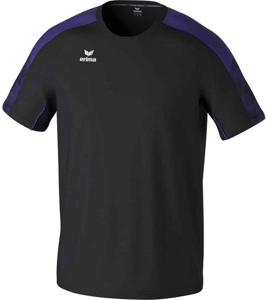 Erima Evo Star T-Shirt Kinderen - Zwart / Violet | Maat: 152