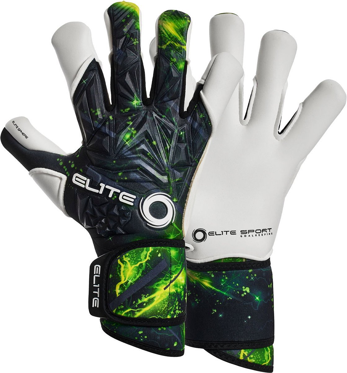 Elite Sport Nova Keepershandschoenen - Wit / Zwart / Groen | Maat: 9