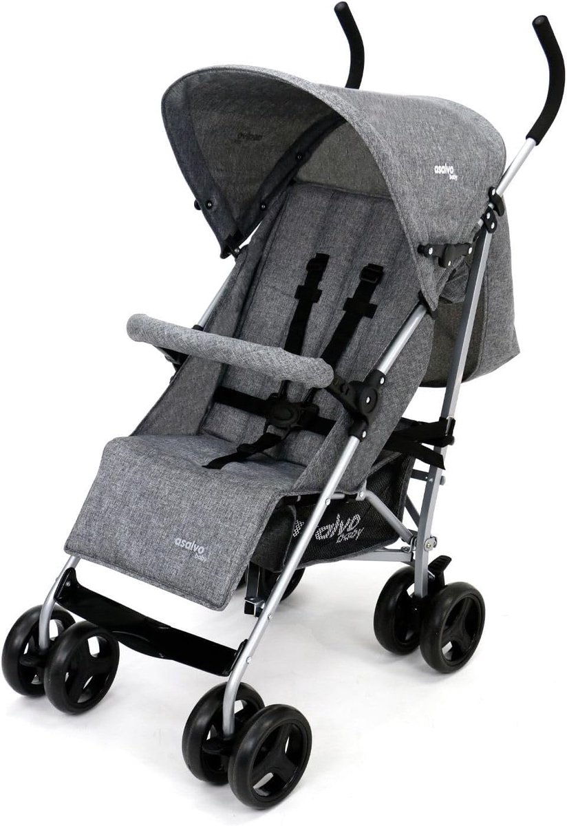 Kinderwagen Buggy - Compacte Reisbuggy - Veilig Transport - Verstelbare Rugleuning - 5.5 kg - Grijs