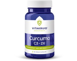 Vitakruid Curcuma C3-2X (95% curcuminoiden) met Bioperine 30 Vegetarische capsules