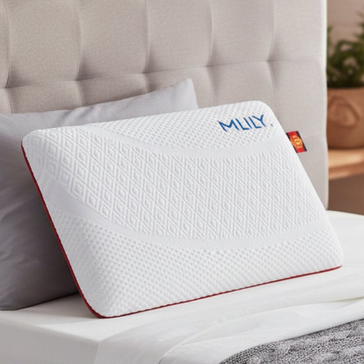 BSS Bedding MLILY - Hoofdkussen - Memory Foam Hoofdkussen - 60x40x12 cm - Traagschuim - Manchester United Official Partner