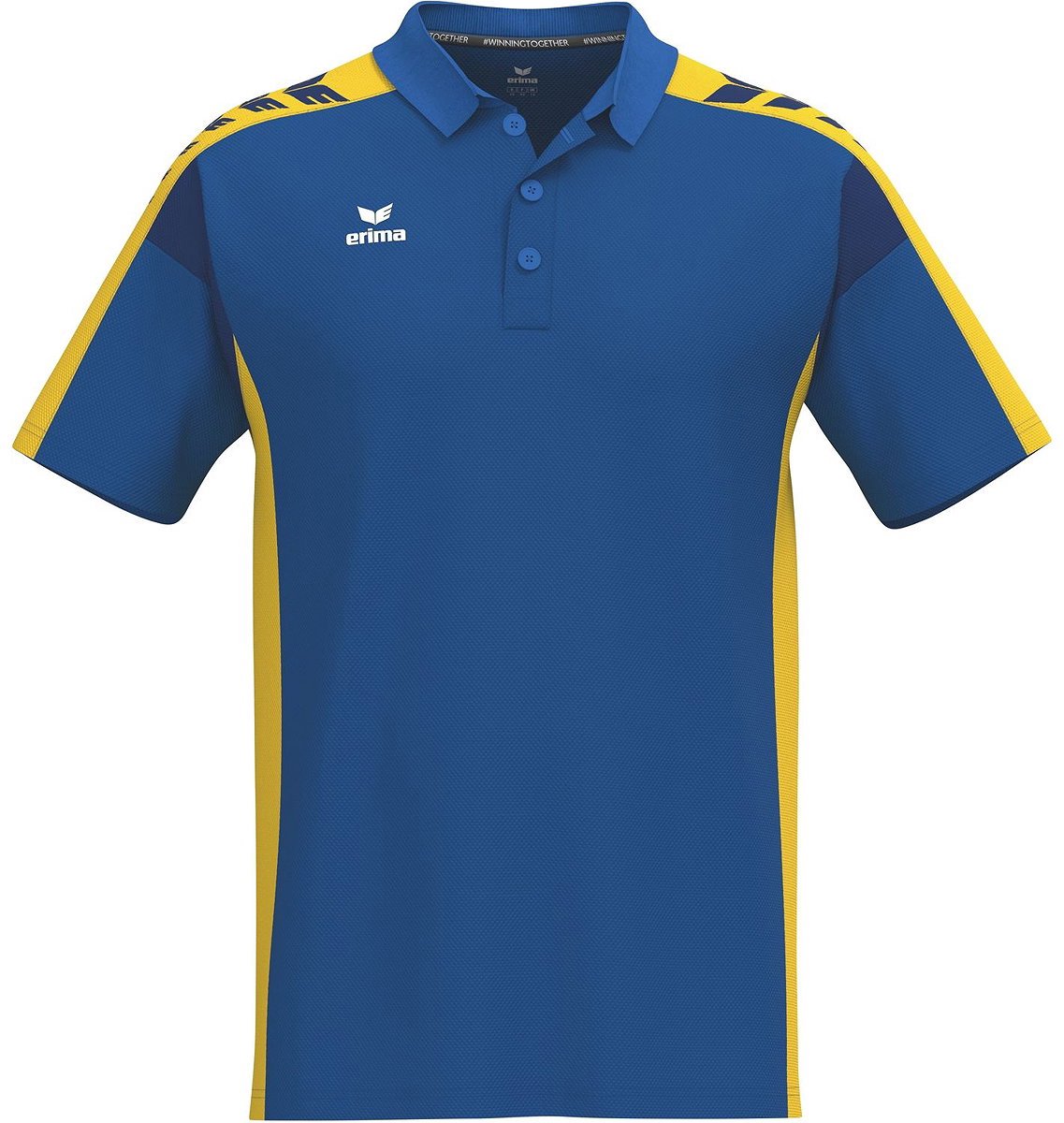 Erima Celebrate 125 Polo Heren - New Royal / Geel | Maat: XXL