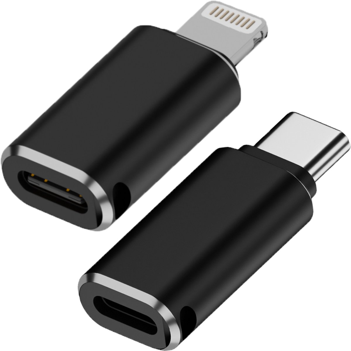 ThunderGold 2x USB C naar 8-pins Adapter - 8-pins naar USB C Adapter - Geschikt voor iPhone Lightning - USB C naar 8-pins Converter - 8-pins naar USB C Female - Geschikt voor Data en Opladen