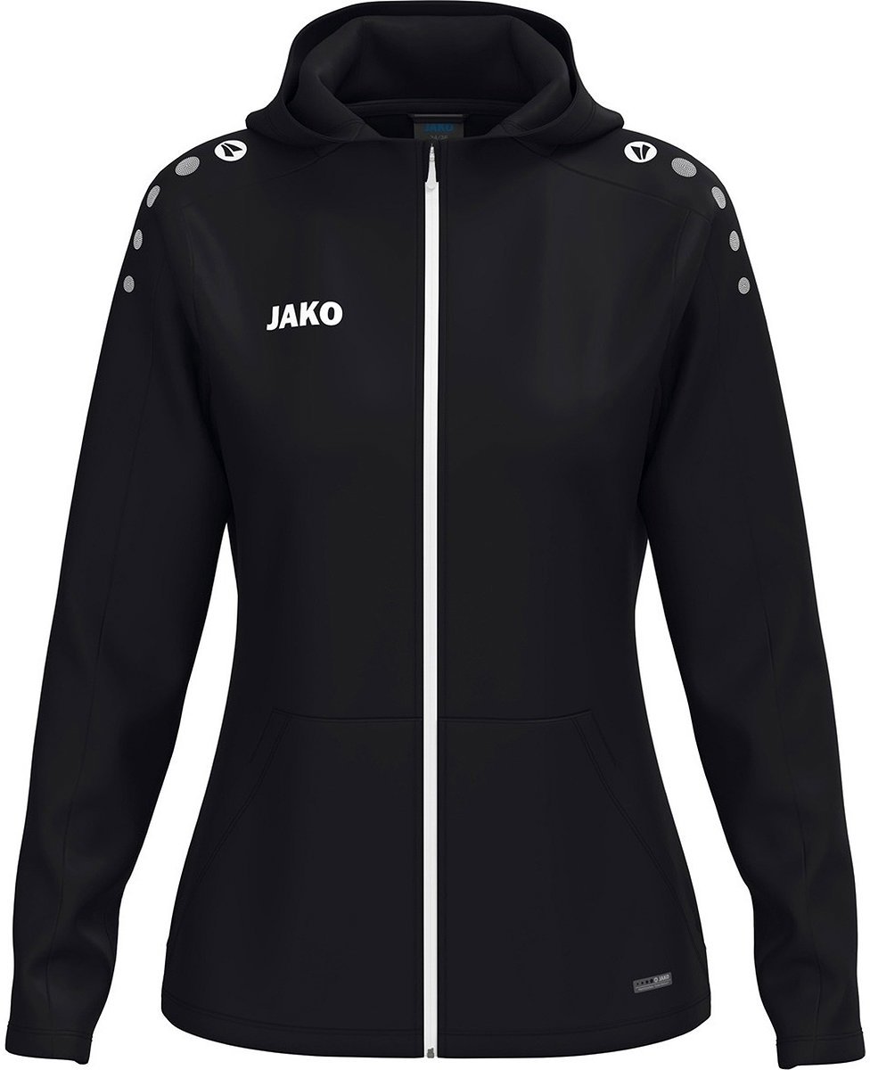 Jako One Jas Met Kap Dames - Zwart | Maat: 34/36