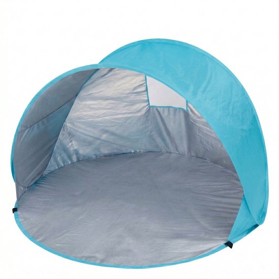 Strandtent Pop Up - Blauw - Opvouwbaar - UV 50+ bescherming - Incl. Draagtas & Haringen - Geschikt voor 2 volwassenen — afbeelding 4