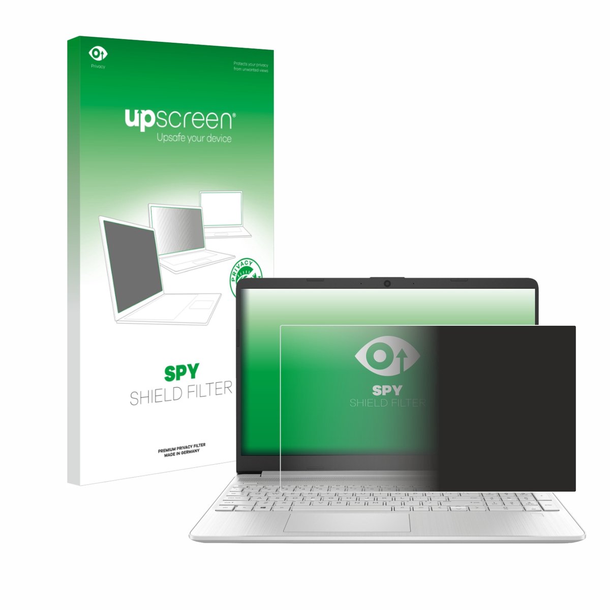 upscreen - privacyscherm voor HP 15s-fq2000 - privacy filter screenfilter Blauwlichtfilter