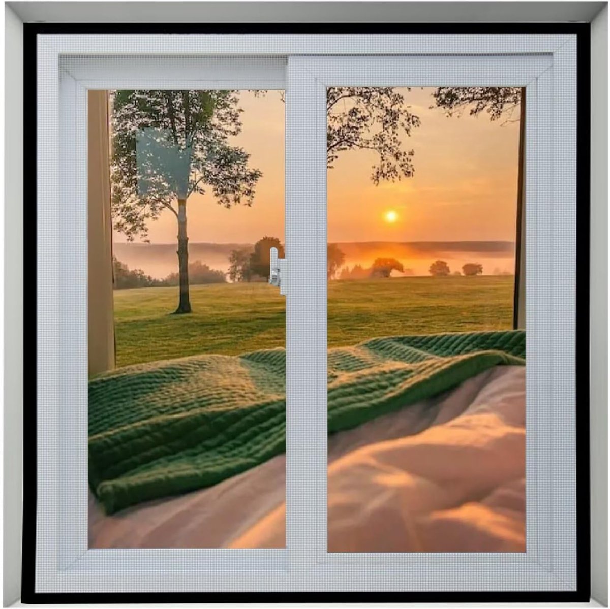 Raam Hor - Insectenwering - Buitenruimte - Zelfklevend - 105x145cm - Zwart