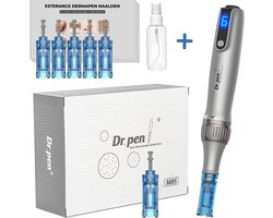 Originele Dr.Pen M8S - 5 stuks esterance® naalden 18 pins, Sprayflesje 50 ml voor desinfectie - Draadloze Dermapen - Digitale snelheidweergave - Microneedling - Voordeelpakket