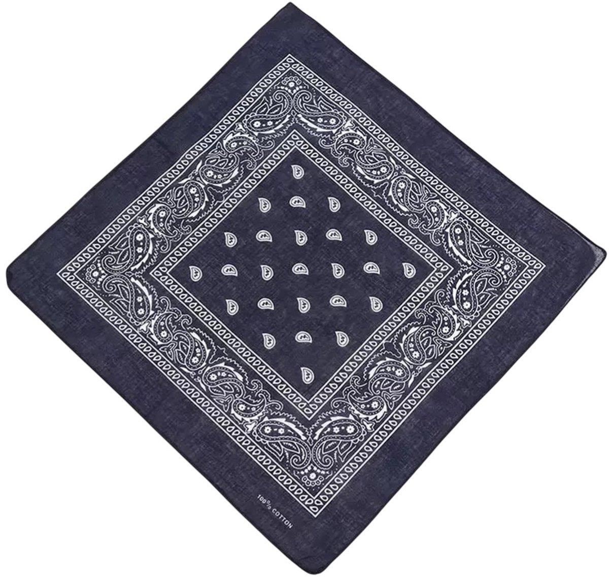 Loud and Clear® - Bandana - Boeren Zakdoek - Heren - Dames - Blauw - Donker - Navy - 54x54cm