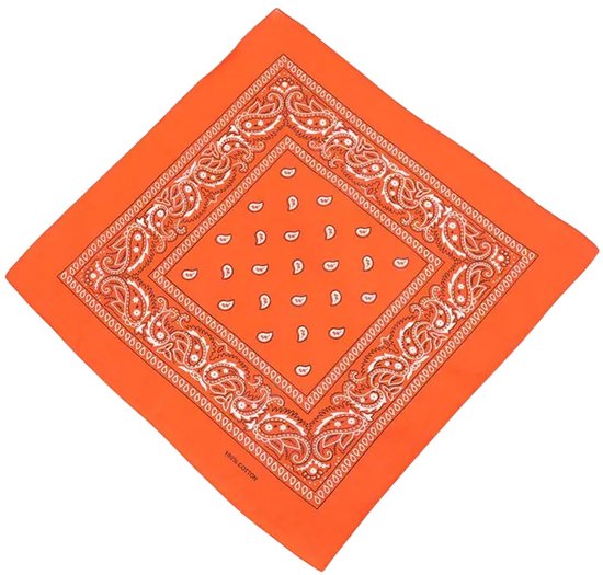 Loud and Clear® - Bandana - Heren - Dames - Oranje - Koningsdag - WK - 54x54cm