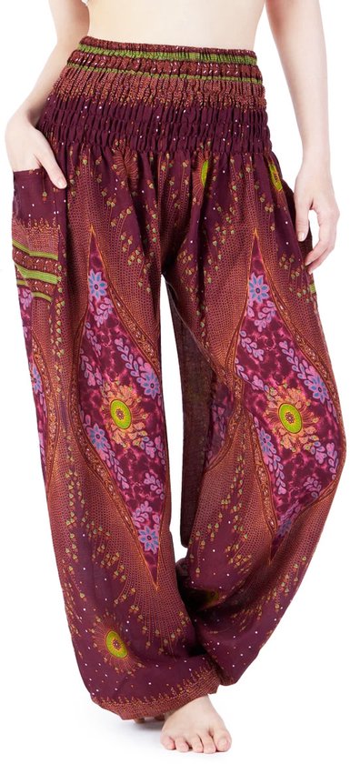 Sarouel - Pantalon de Yoga - Pantalon d'été - femme et homme - Medium; taille 36, 38 et 40 - Yeux rouges