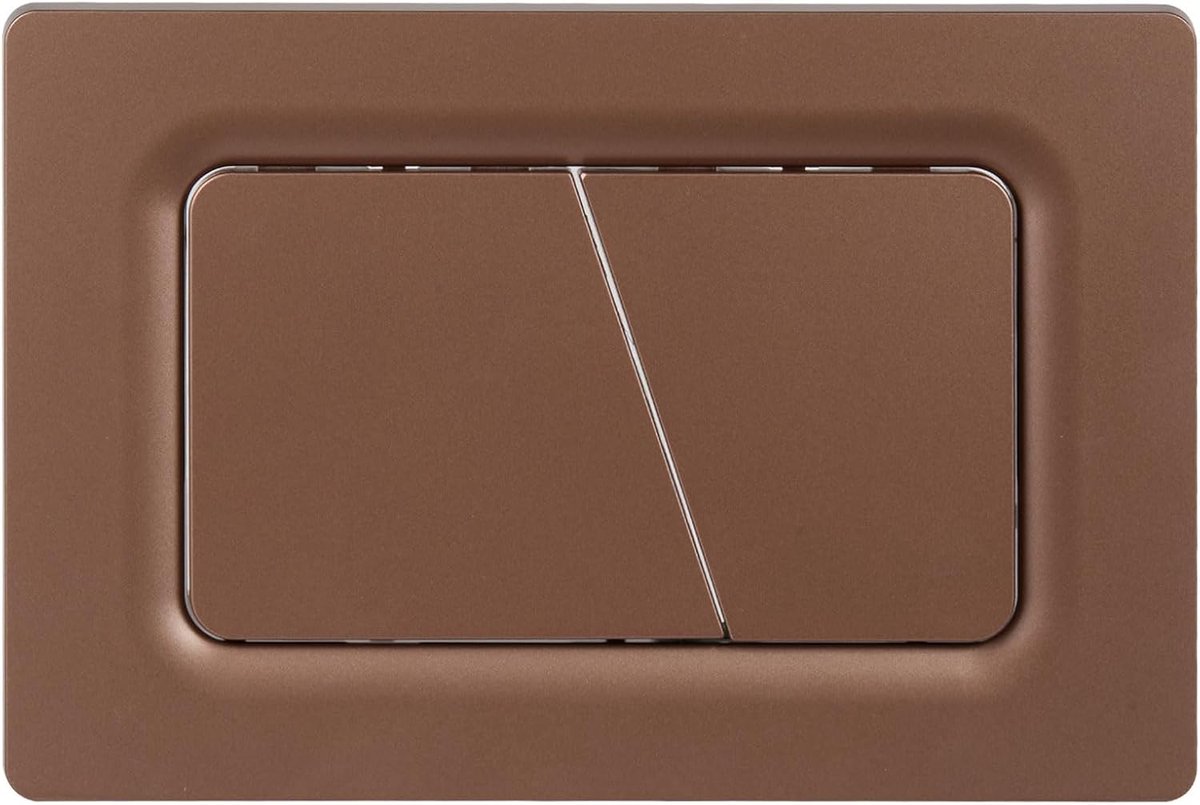 Toilet Bedieningsplaat - Spoelplaat Drukknop - Toilet Onderhoud - Dubbele Spoel Functie - 24.6cm Breed - Brons