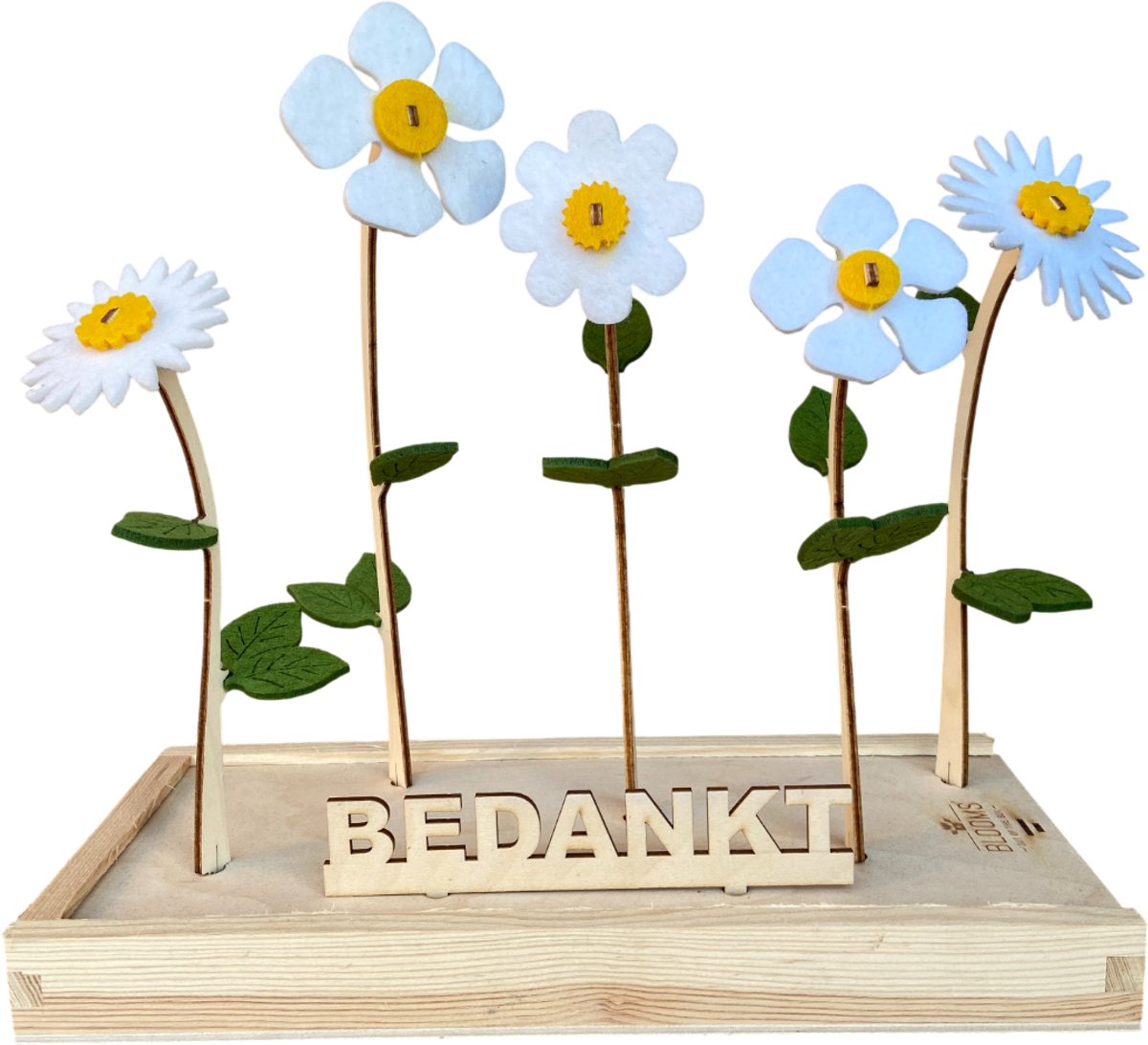 Happy Blooms vilten bloemen – Bedankt cadeautje – brievenbus cadeau
