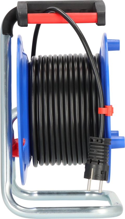 Brennenstuhl Garant Kabelhaspel 25 m (speciaal kunststof, voor gebruik binnenshuis, 25m kabel zwart Made in Germany)