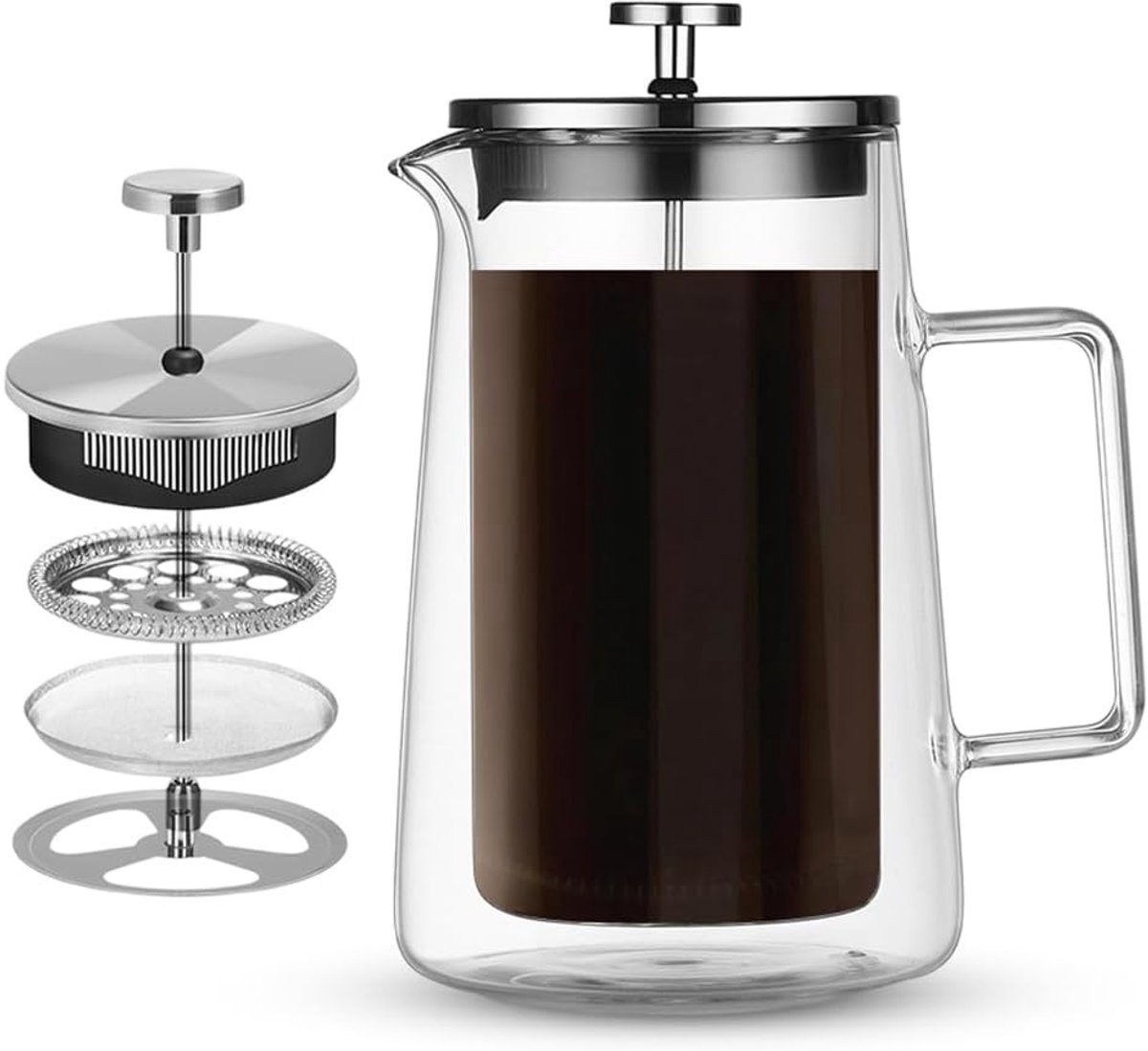 French Press Koffiemaker - Koffiepers - Verse Koffie Maker - eenvoudig