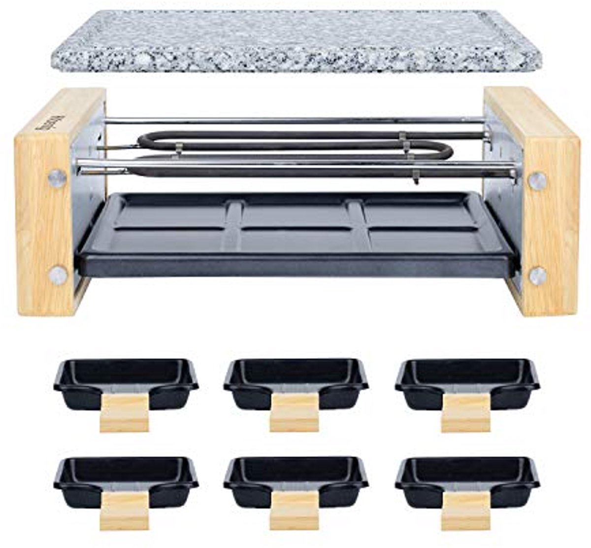 Gourmetstel – Gourmetset – Grill en Bakplaat - gourmet apparaat – foto 6