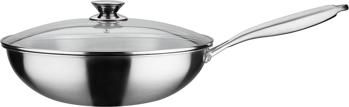 Inductie Wokpan Met Deksel - Wokpan - bakken