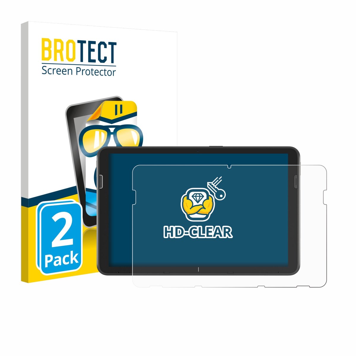 BROTECT - Screenprotector voor Zebra ET401 10.1" - Folie Beschermfolie transparant 2 Stuks