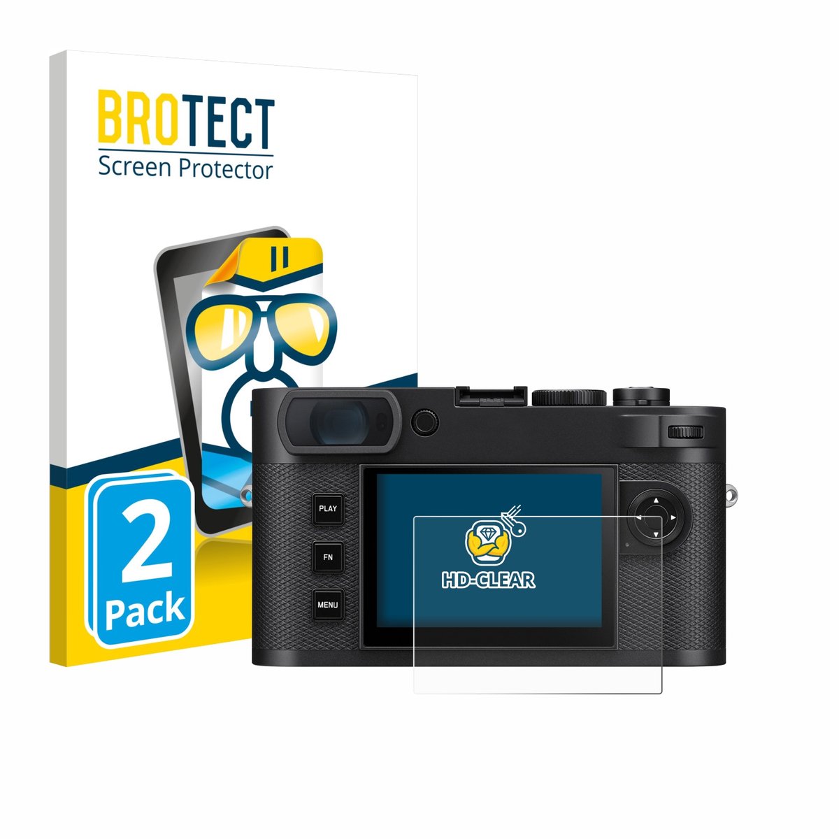 BROTECT - Screenprotector voor Leica M EV1 - Folie Beschermfolie transparant 2 Stuks