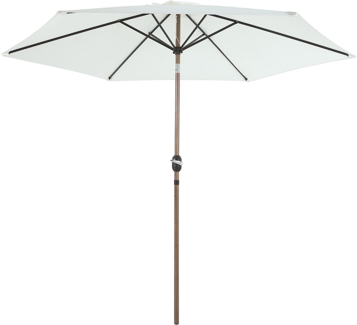 AXI Noor Stokparasol Ø 300cm Eikenlook/beige – Gepoedercoat frame - Kantelbaar