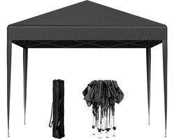 LOEFME Pop-up Pavillon Partytent 3x3m – Waterdicht, Drie Verstelbare Hoogtes - grijs