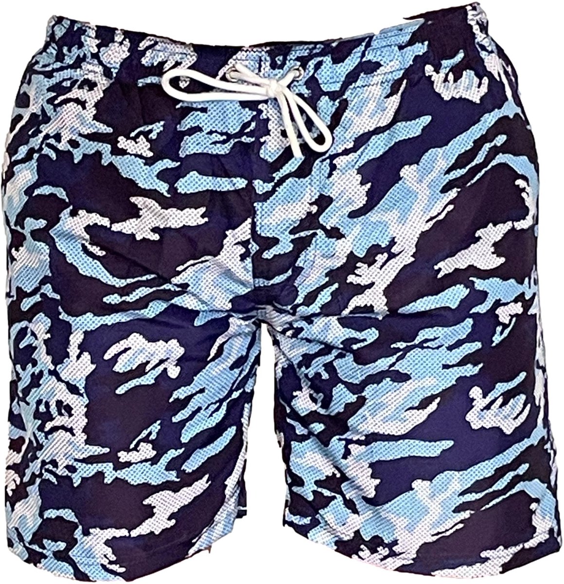 Zwemshort Camouflage Toscane blauw - Maat XL - Zwemshort Heren Blauw - Shark One