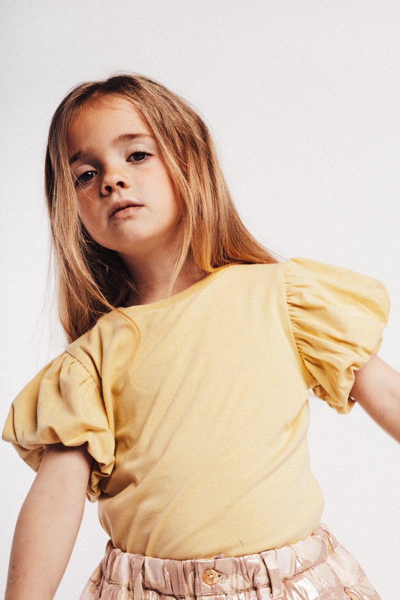 Valencia short sleeve top yellow fade Baje 134