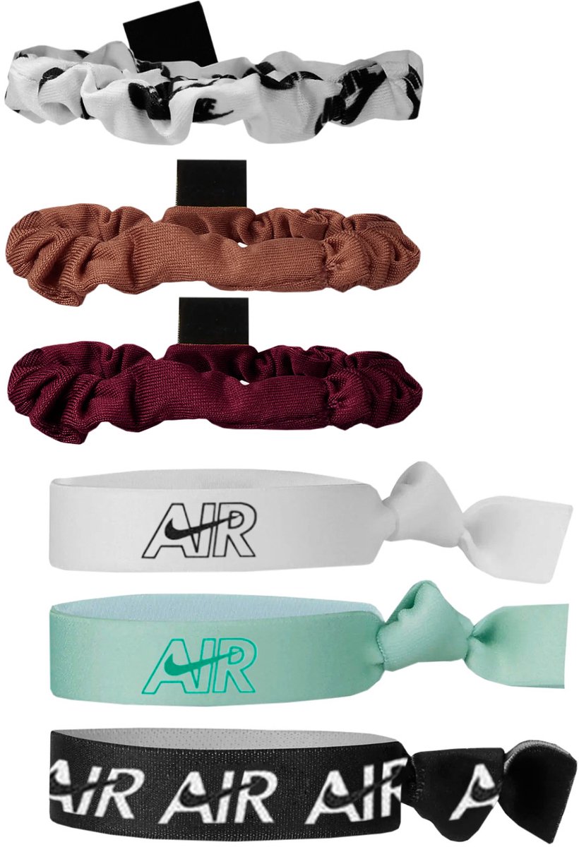 Nike Gumki do Haar Ponytail Holders 6 stuks N1003666912OS Bruin