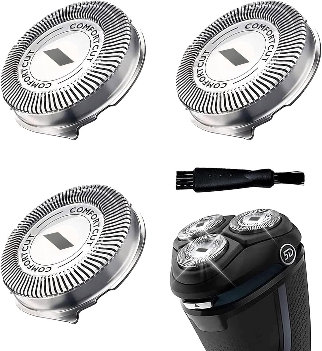 Vervangende Hoofden voor Philips Scheerapparaat - Compatibel met AT750 - PT720 - HQ71XX en Meer - Precisie Scheerkop voor Mannen