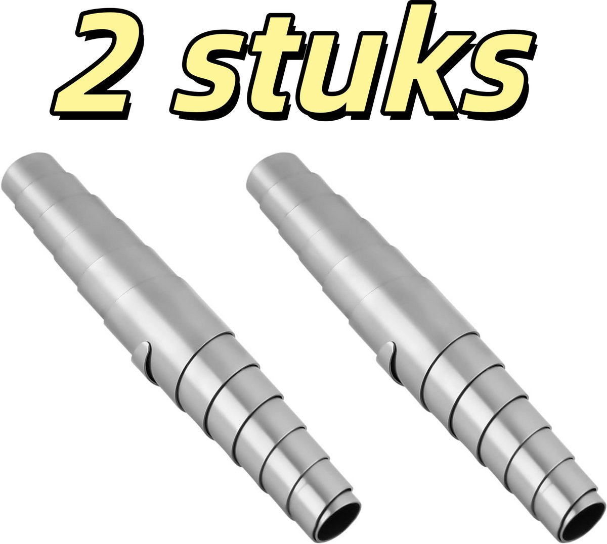 2-delige snoeiveeraccessoire - Roestvrij staal - Accessoire voor tuinsnoeischaar - Geschikt voor diverse tuinsnoeischaren - 0,6*0,6*5 cm - Zilver