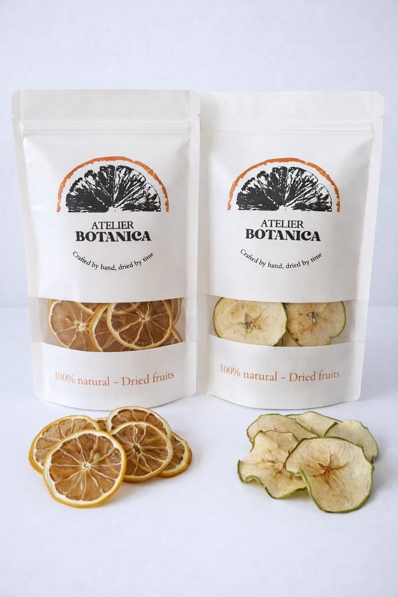 Gedroogde Citroen en appelschijfjes - 2 x 100g - Cocktail garnering