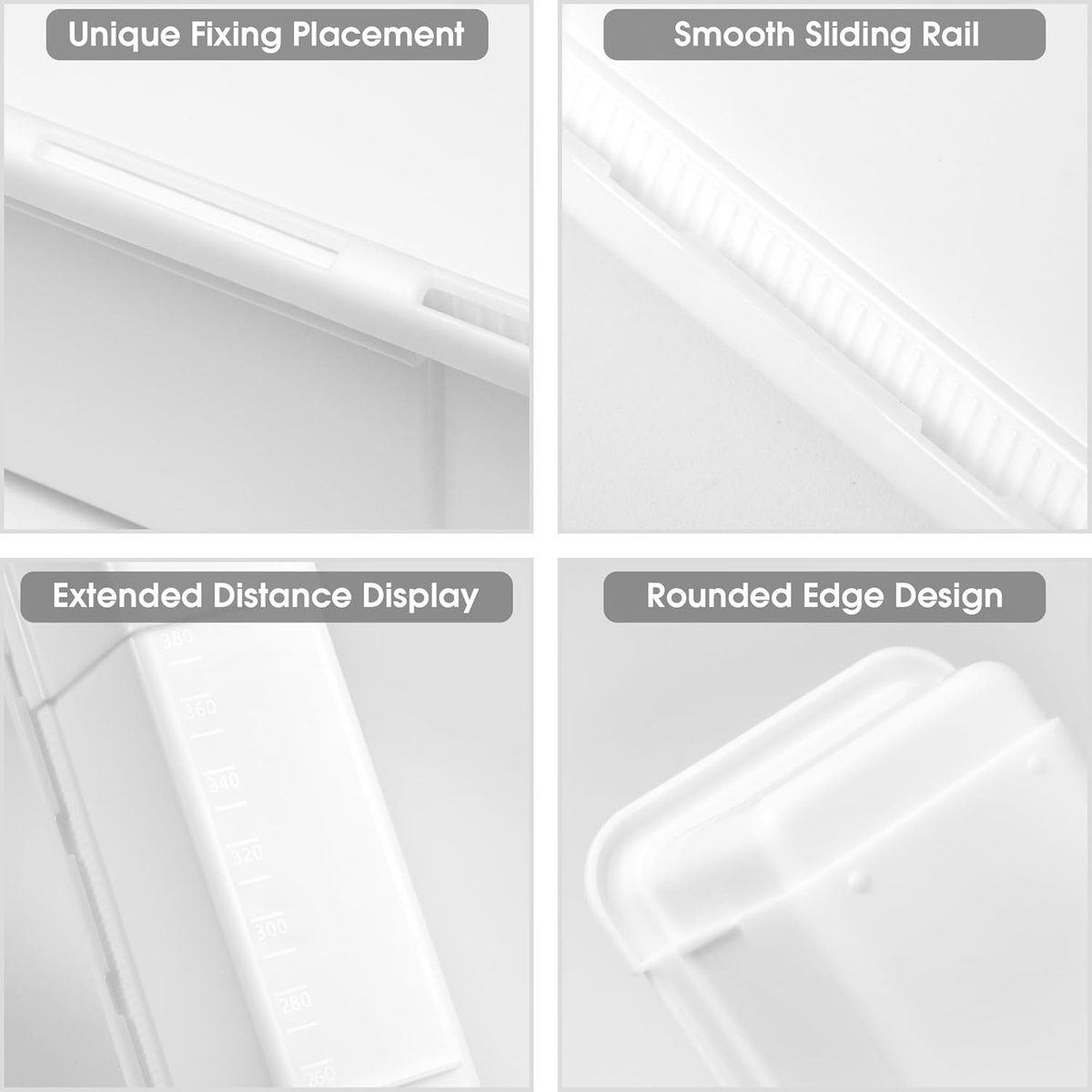Lade Organizer - Uitschuifbare Bak - Keuken Bureau - Verstelbaar Ontwerp - 248 x 9 cm - Wit