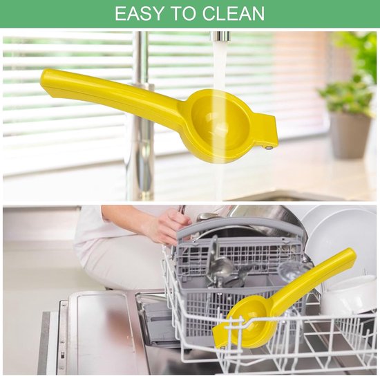 Citroenpers - Fruitpers - Limoenpers - Citruspers - emon squeezer - handmatig - Robuuste - duurzaam - Ergonomische Handpers voor Citroen - voor Citroen, Limoen & Sinaasappel - geel — afbeelding 5