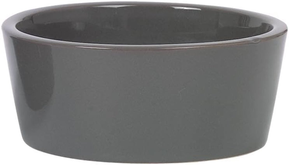 Keramische Voerbak - Drinkbak Eetkom - Honden Voeren - Stijlvol Design - 18 cm 065 L - Donkergrijs