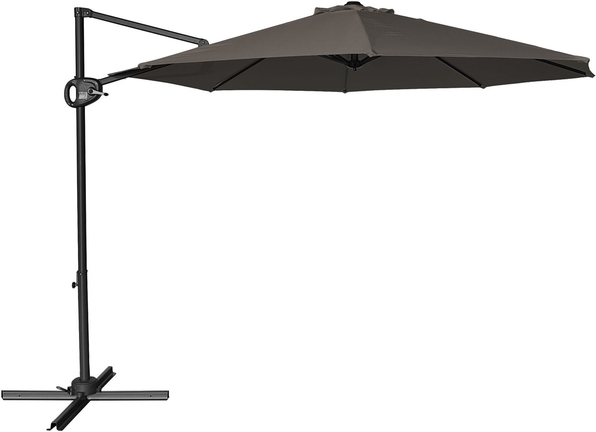 AXI Solea Zweefparasol Ø 300cm Antraciet/taupe