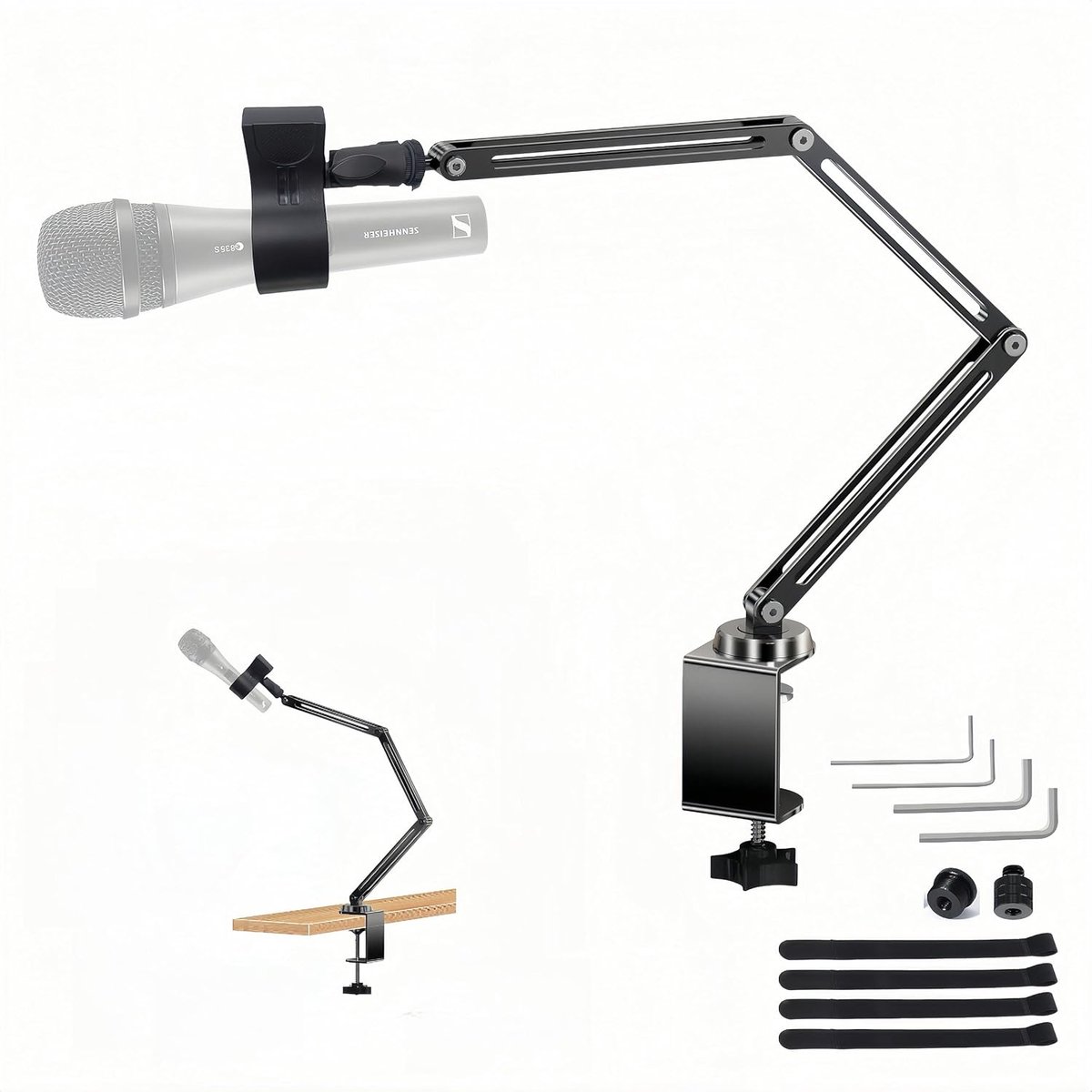 Microfoon Boom Arm - Tafel Microfoonstandaard - Gaming Streaming Podcast - 360 Graden Draaibaar - Houdt 25 kg